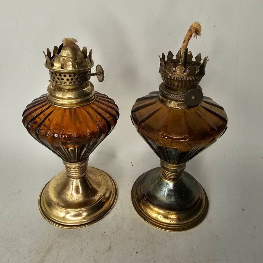 Unique Vintage Brown and Gold Lanterns with Ornate‎ Accents